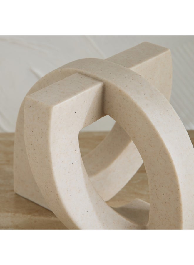 Home Box Luxe Polyresin Table Accent - Beige - Image 3